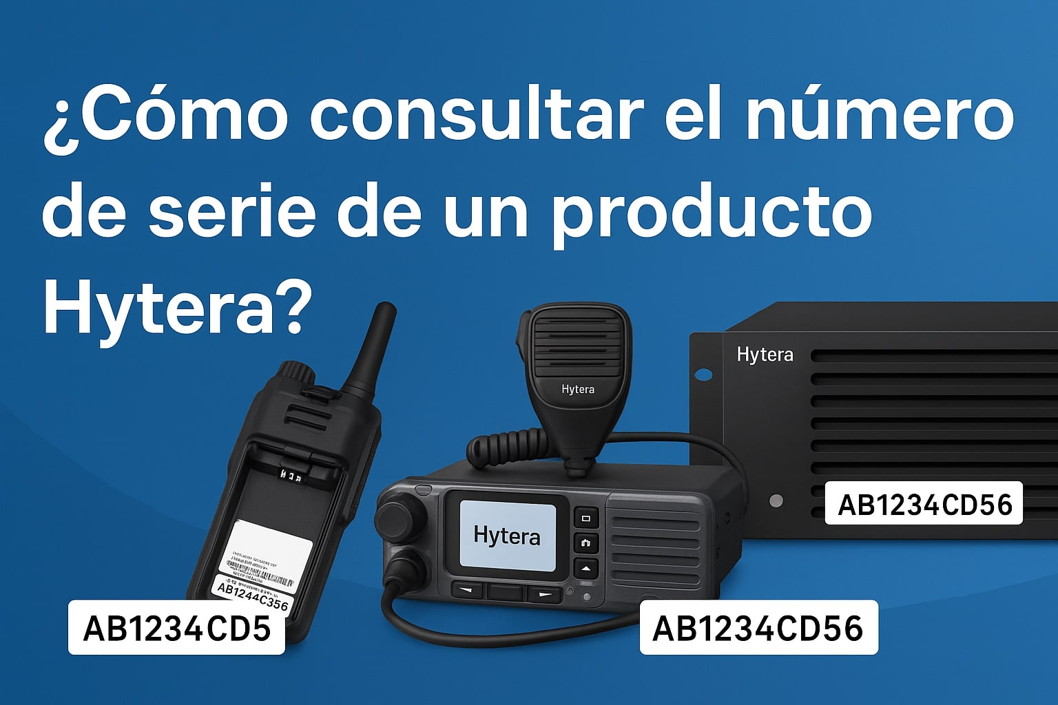 ¿Cómo consultar el número de serie de un dispositivo Hytera?