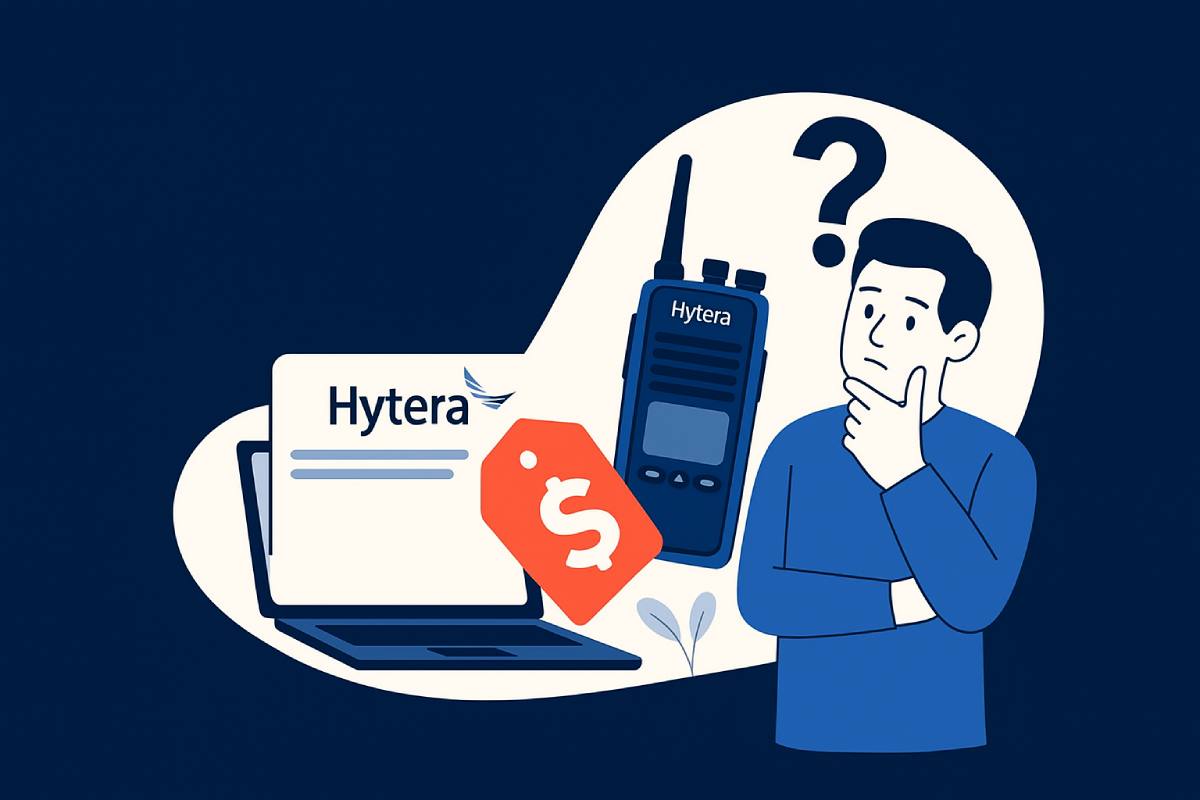 Por que a Hytera não mostra o preço dos seus produtos?
