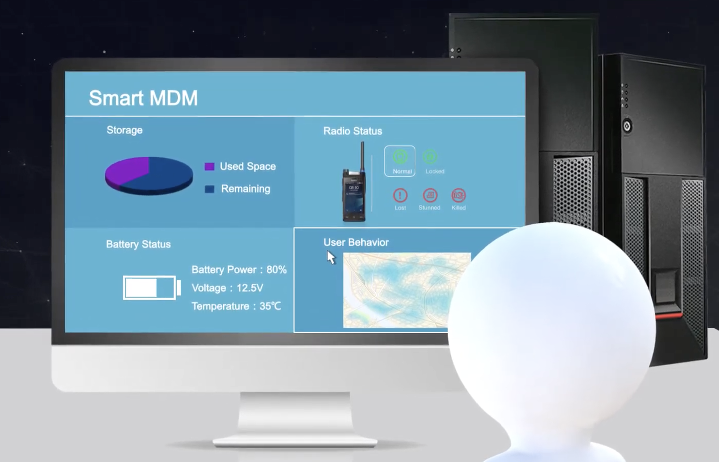 conoce el estado de los radios desde la consola smart mdm
